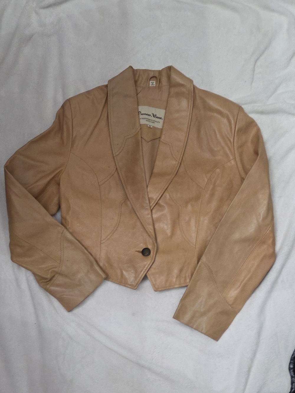 Vintage Pioneer Wear Genuine leather Jacket Size Medium